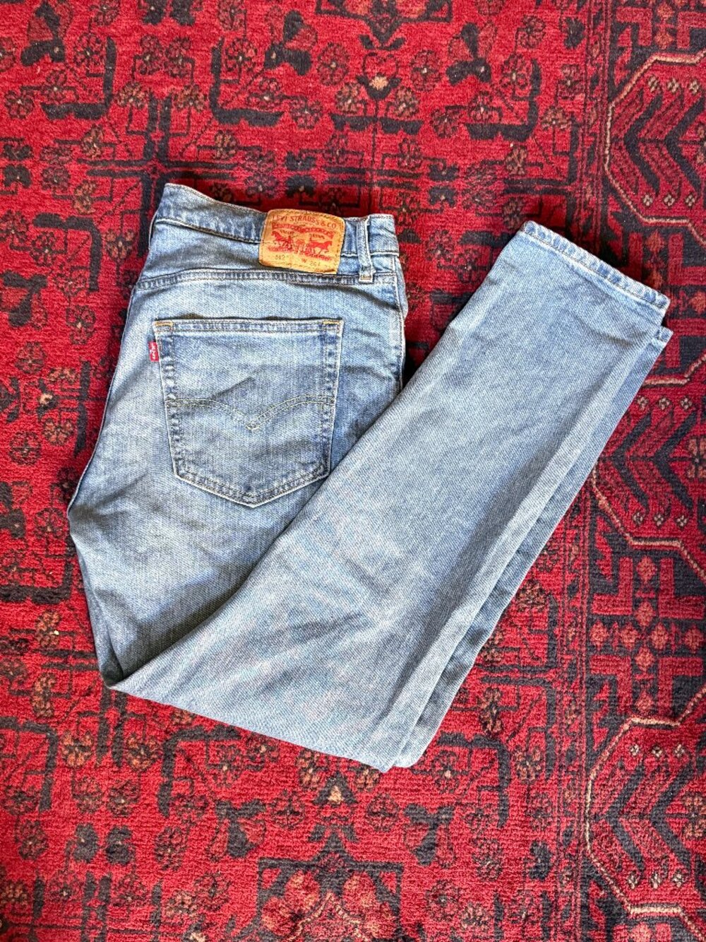 Levi's 512 Slim Taper Men’s Jeans 36x32 (Color: "Worn to Ride - Medium Wash")